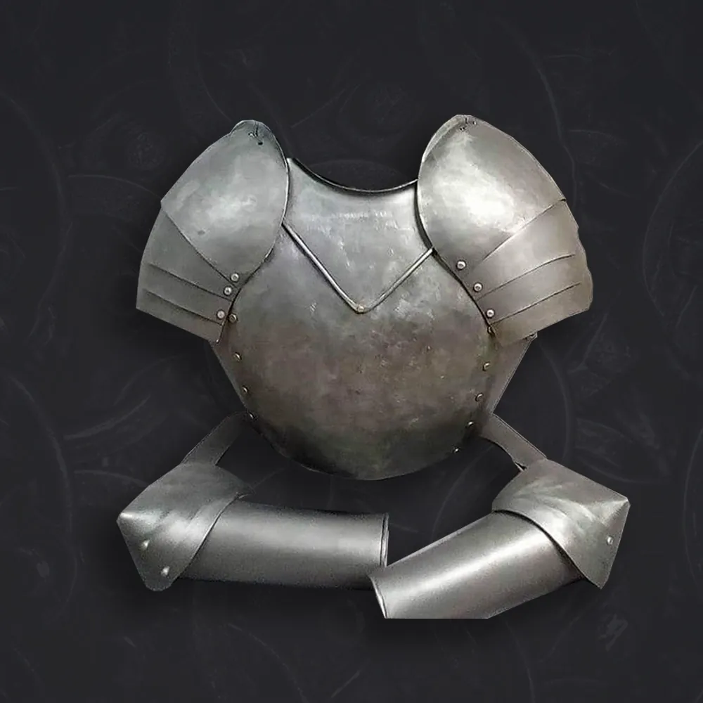Breastplate with pauldrons on a dark background