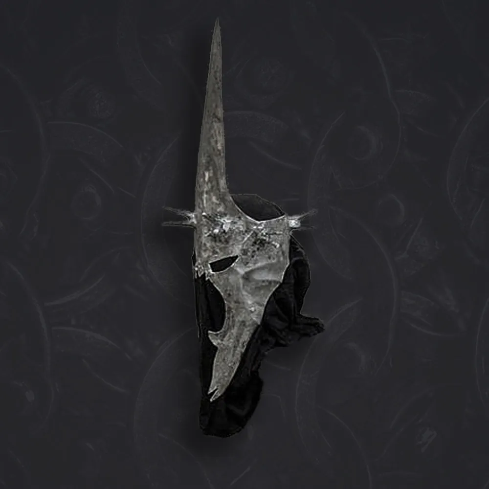 Tall dark spiked fantasy helmet